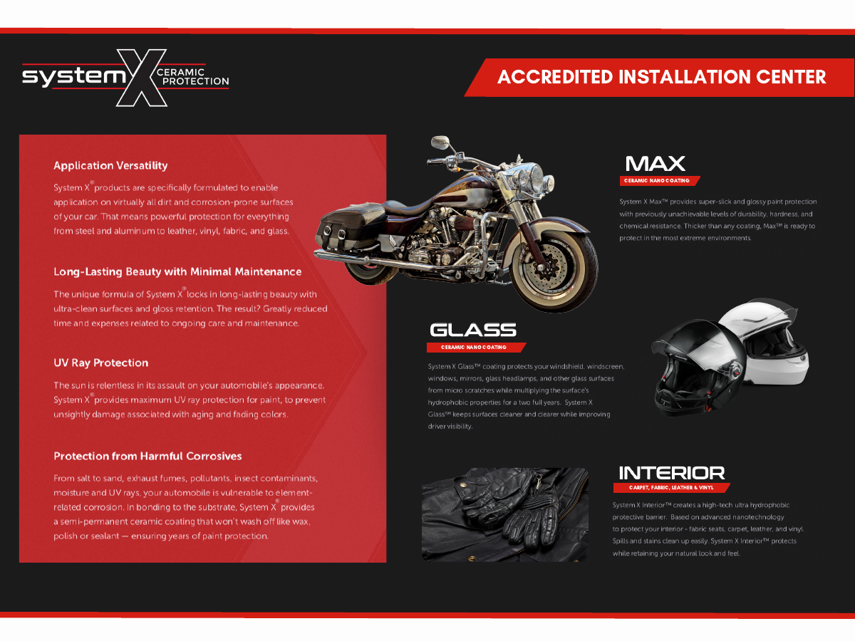 System X motorcycle protection brochure